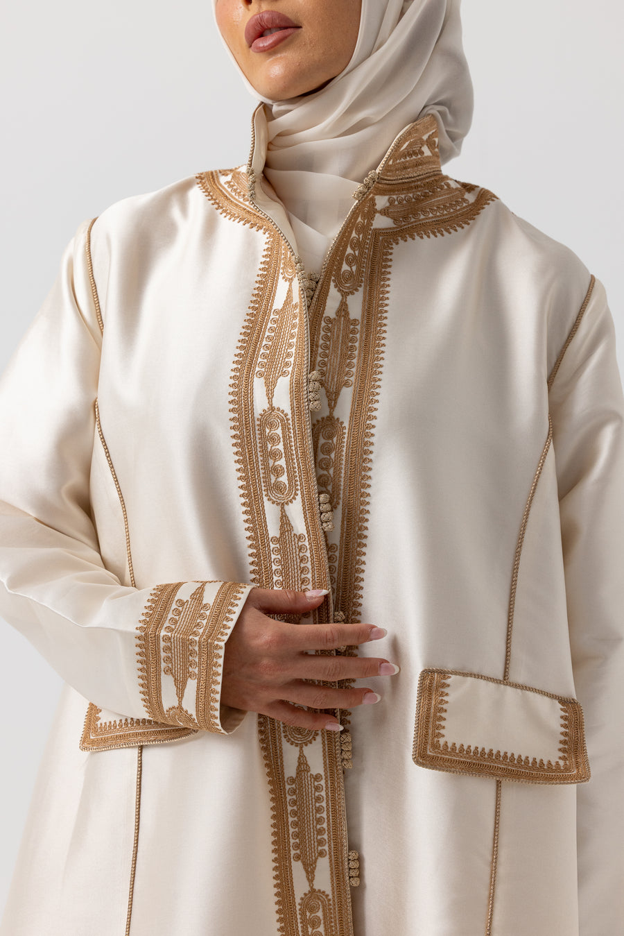 Golden Whisper Abaya
