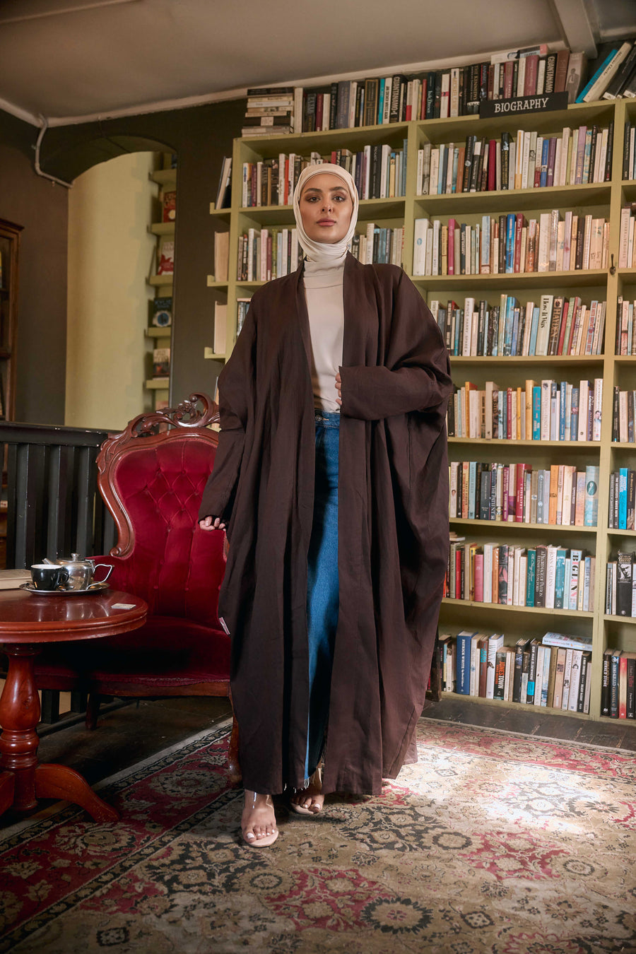 Espresso Linen Abaya