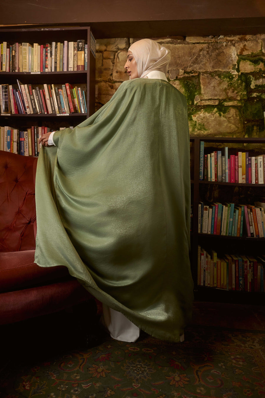 Sage Silk Abaya