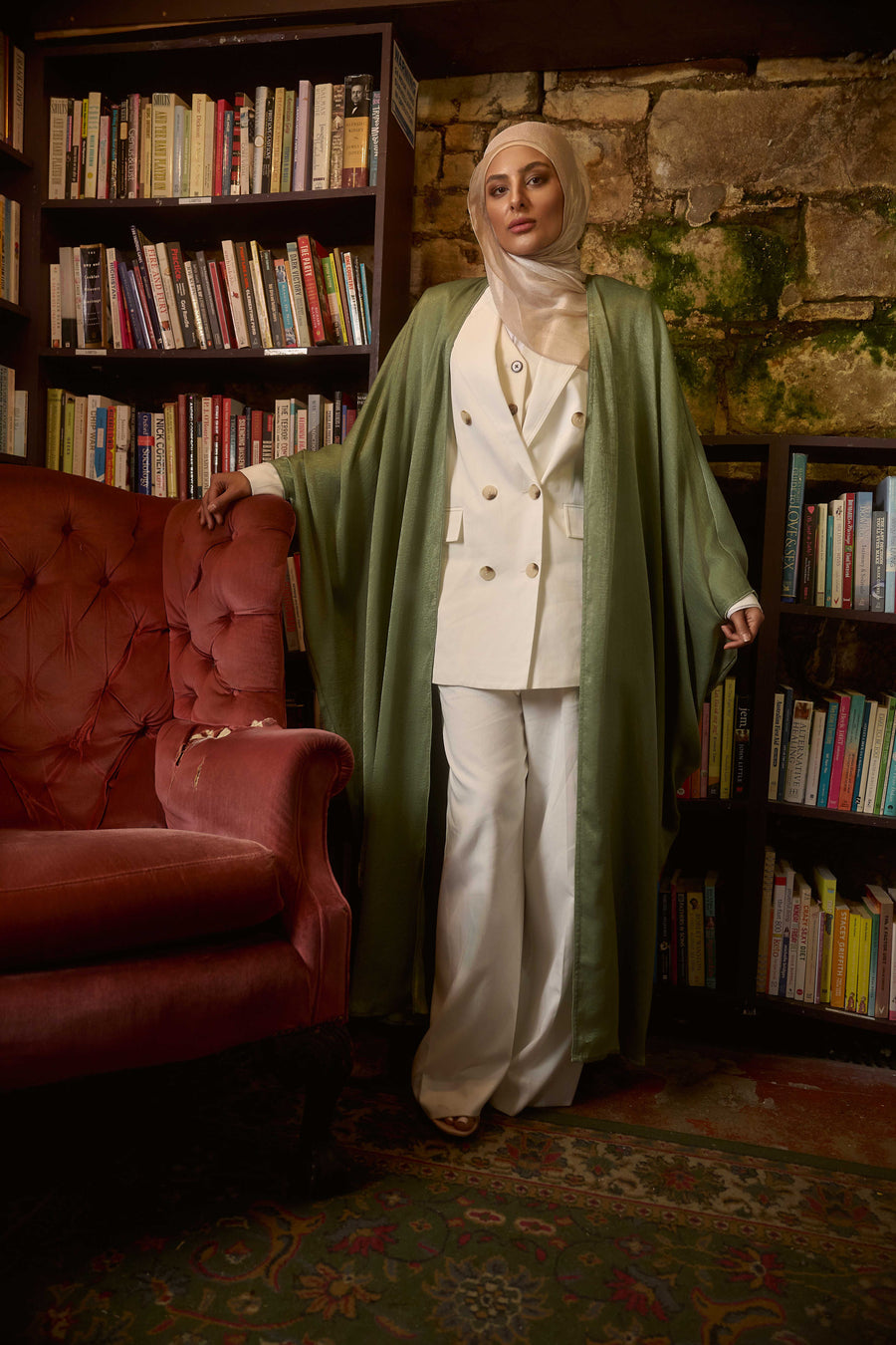 Sage Silk Abaya