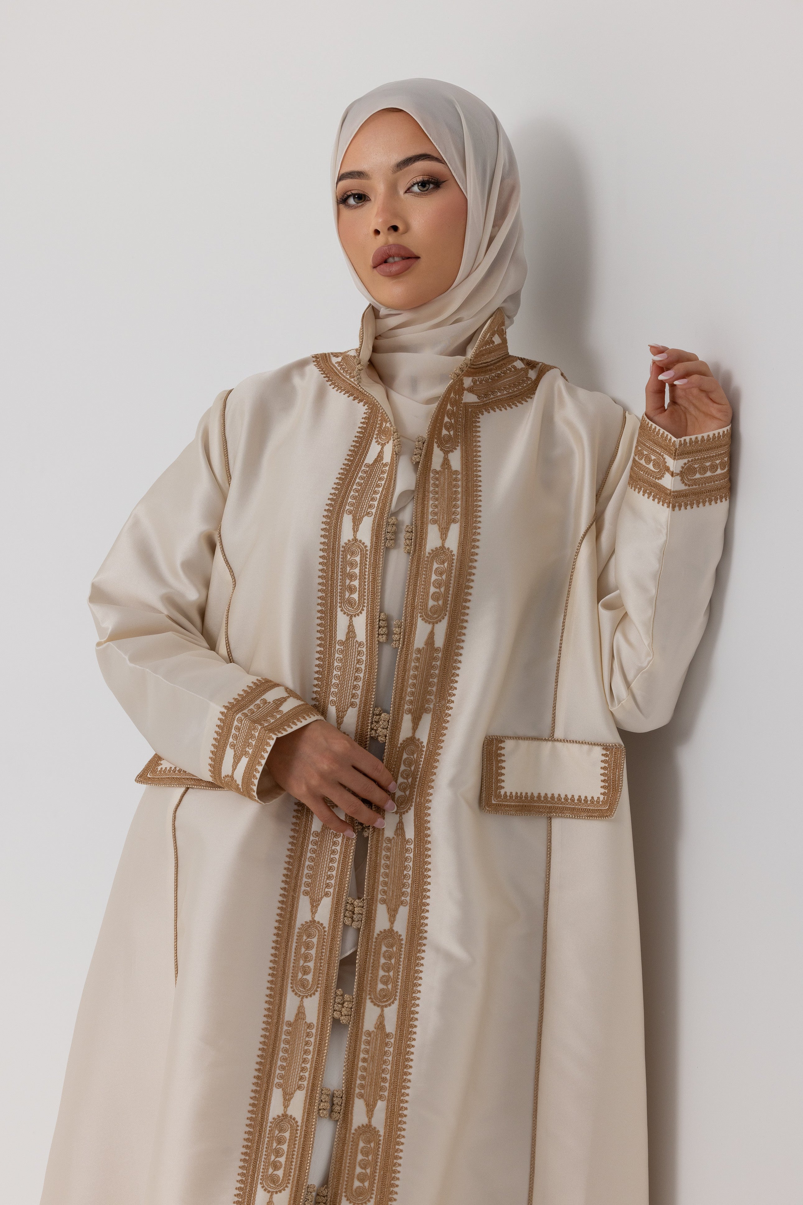 Golden Whisper Abaya