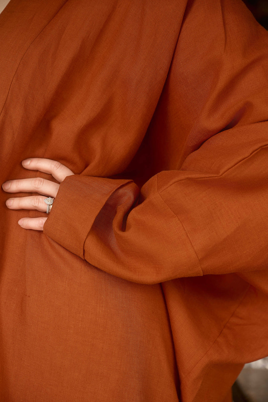 Terracotta Linen Abaya