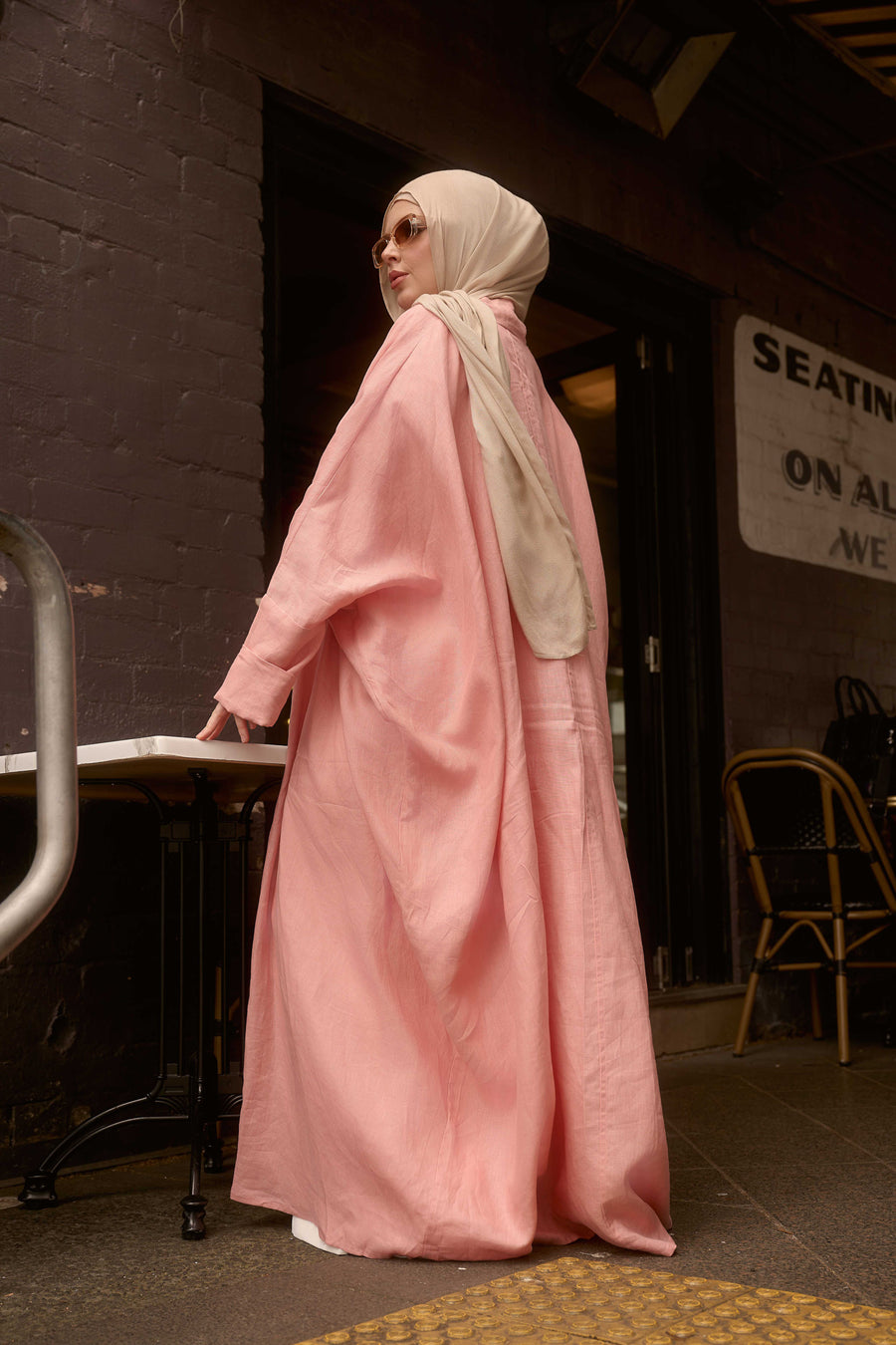 Blush Linen Abaya
