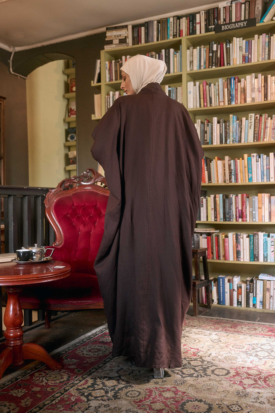 Espresso Linen Abaya