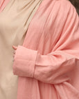 Blush Linen Abaya