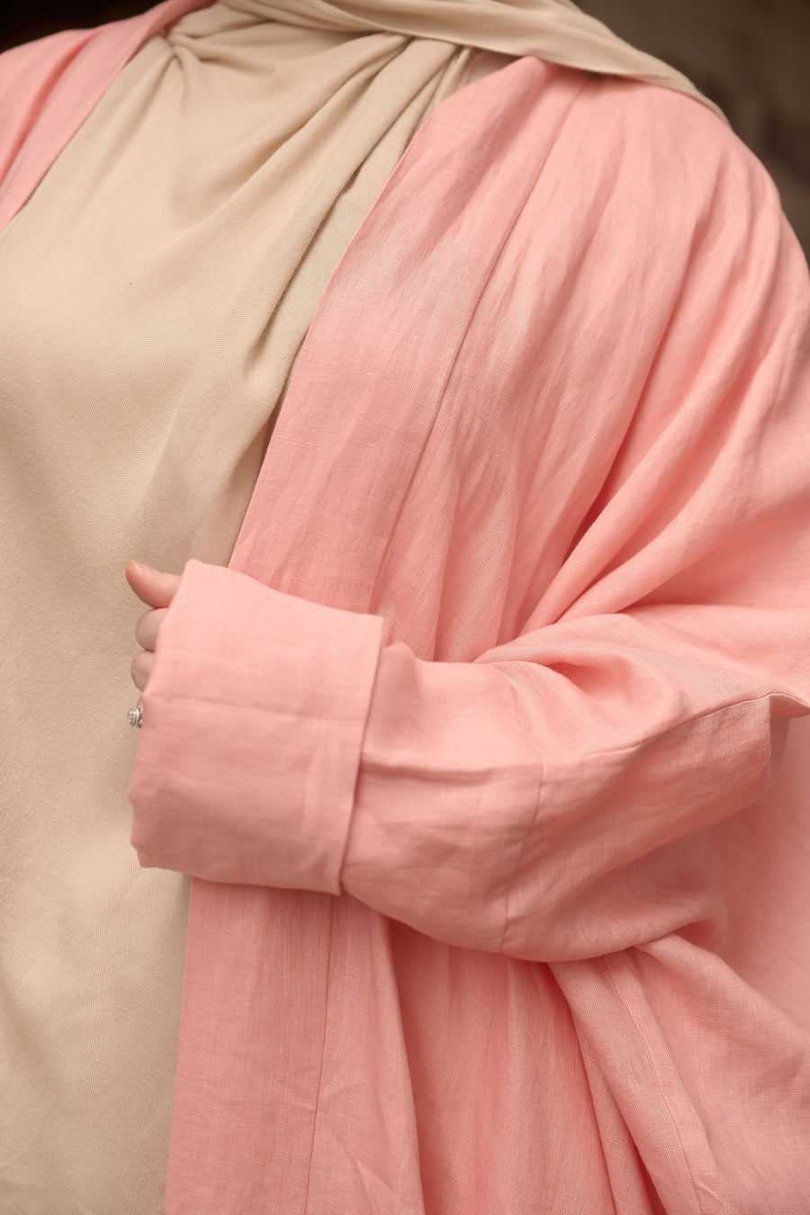 Blush Linen Abaya