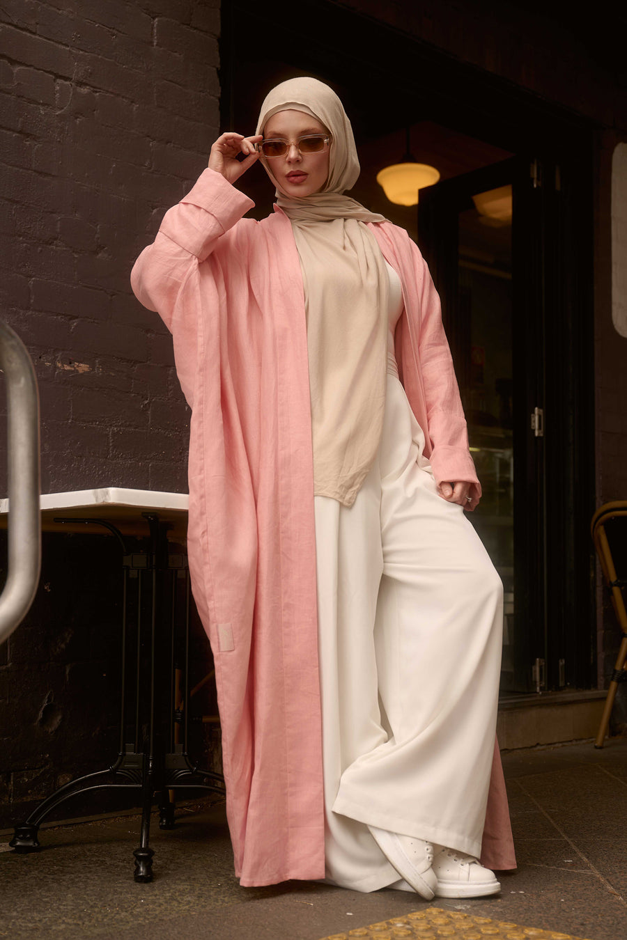 Blush Linen Abaya