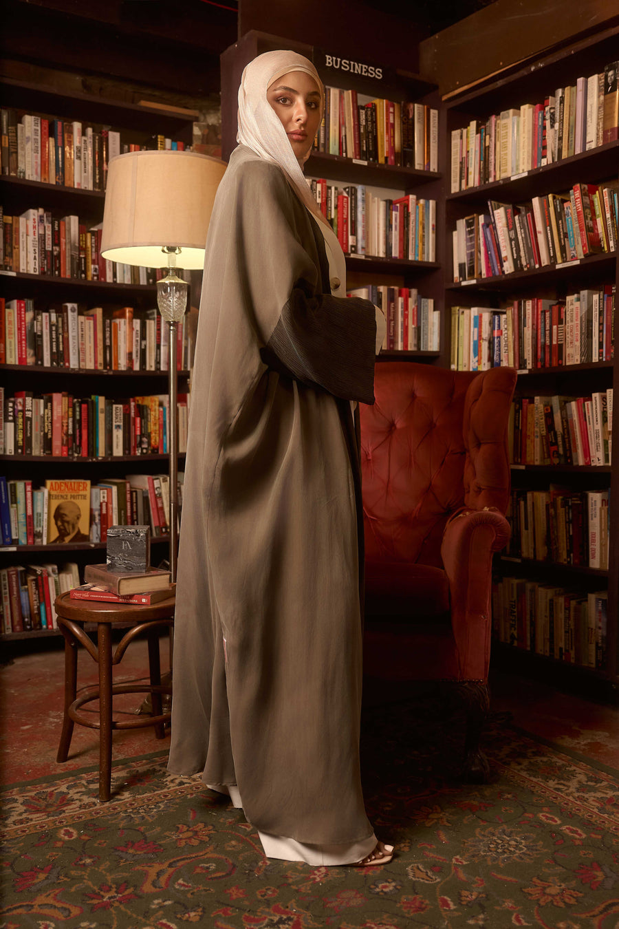 Olive Drape Abaya