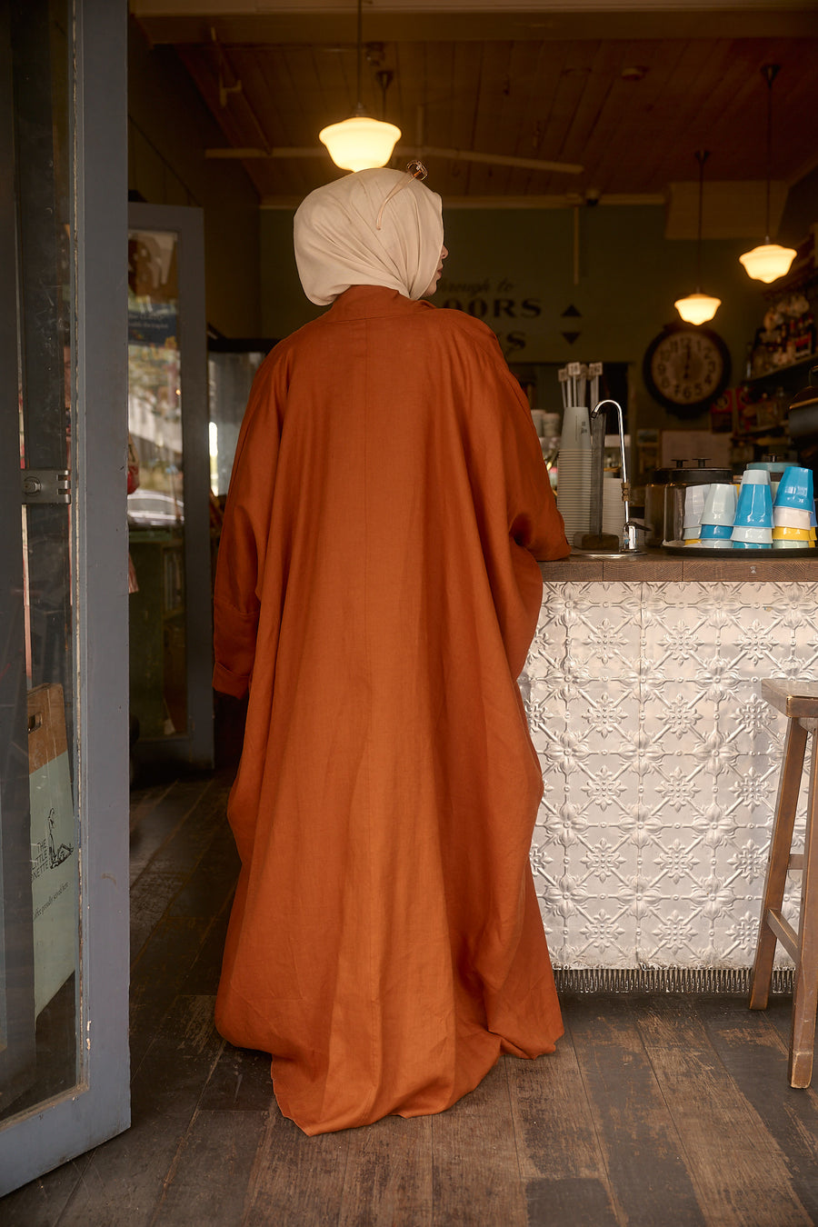 Terracotta Linen Abaya