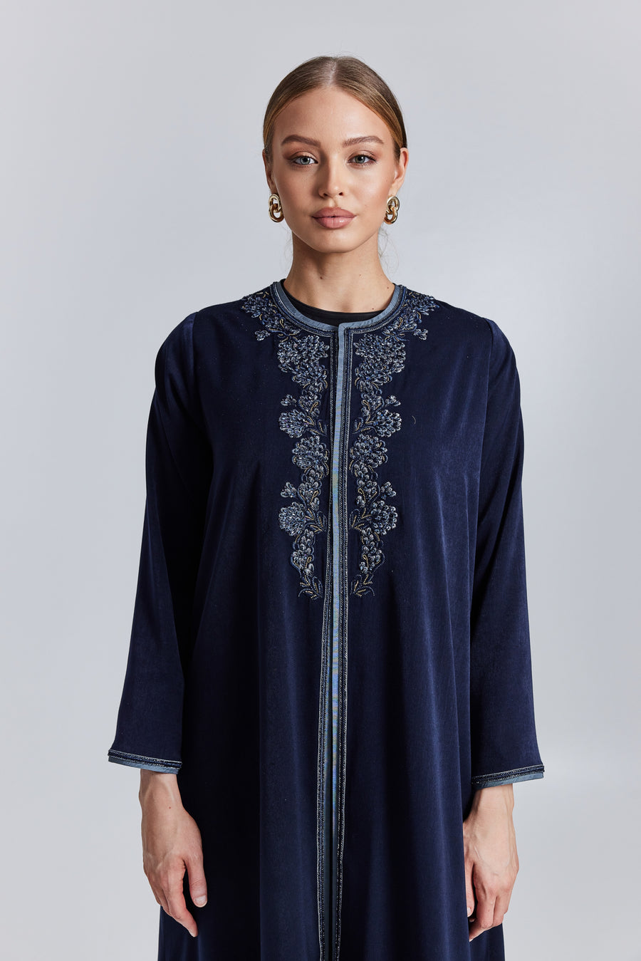 Royal Navy Velvet Abaya