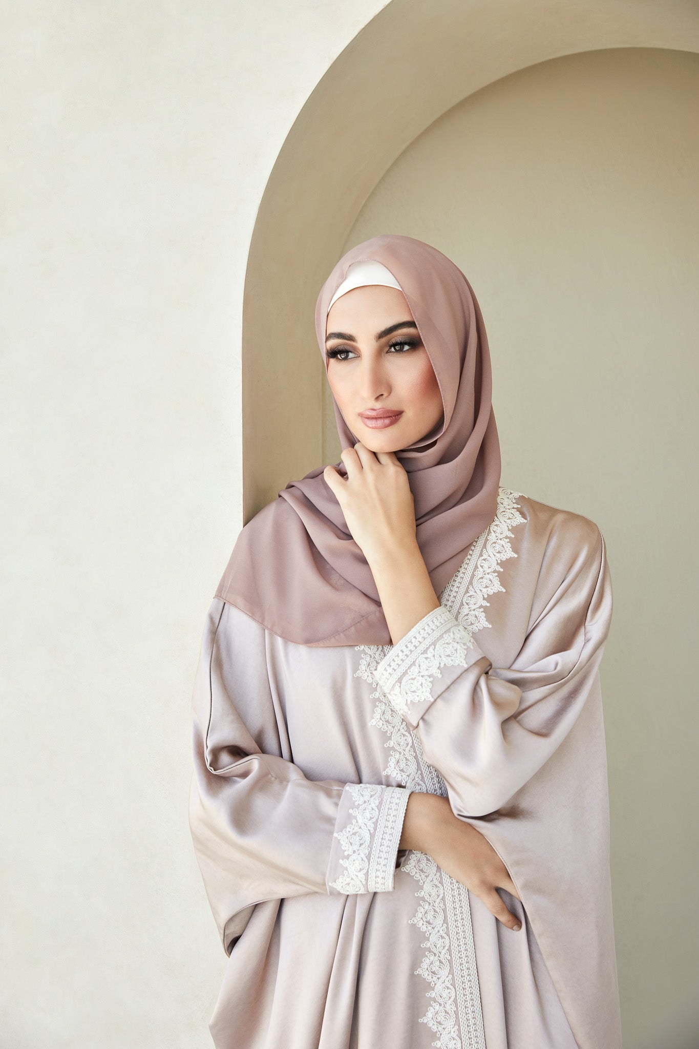 Dusty Pink Abaya